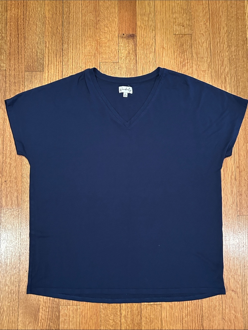 Wonderly Navy V-Neck Short Sleeve Tee